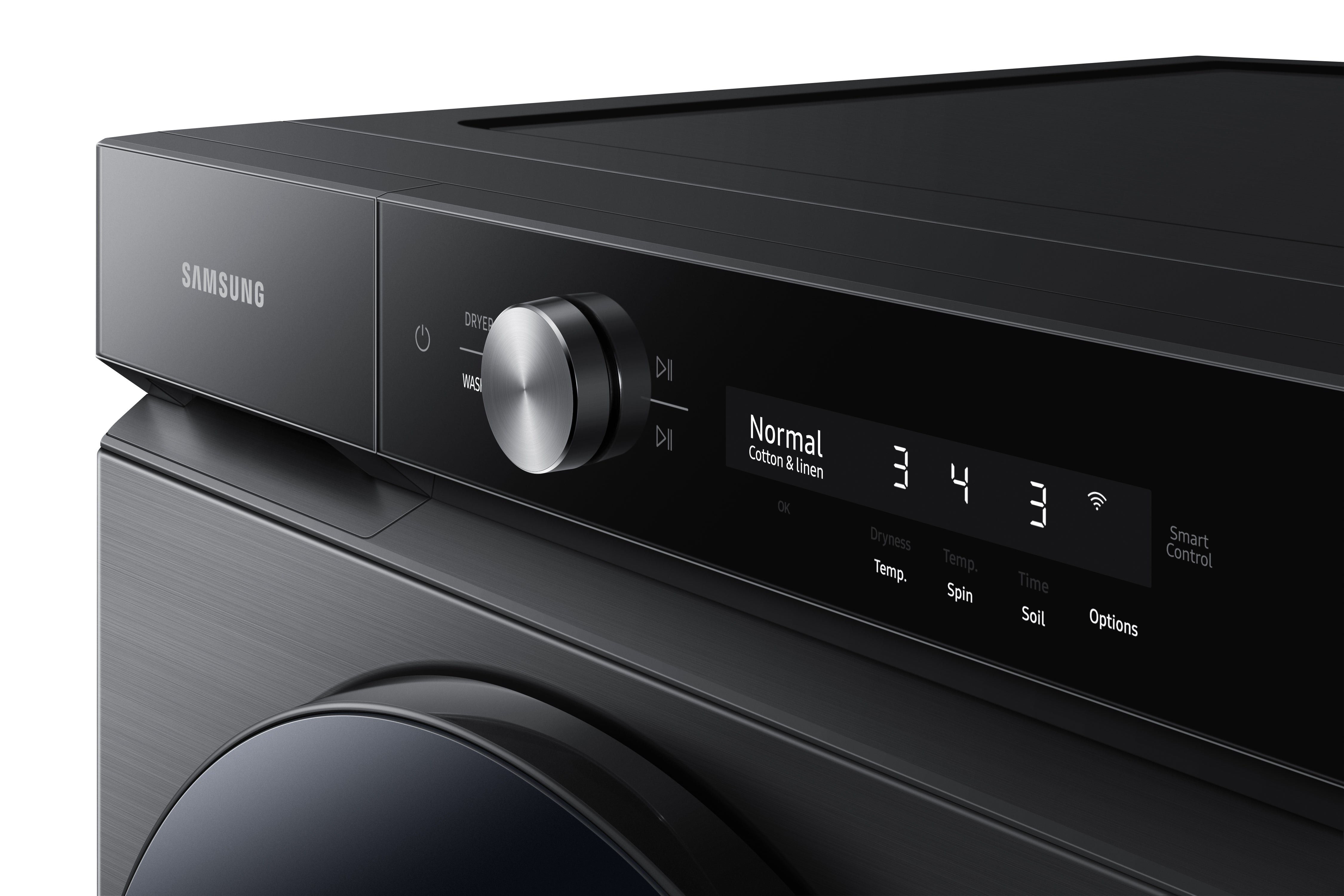 Samsung - Bespoke 6.1 cu. Ft Front Load Washer in Black Stainless - WF53BB8700AVUS