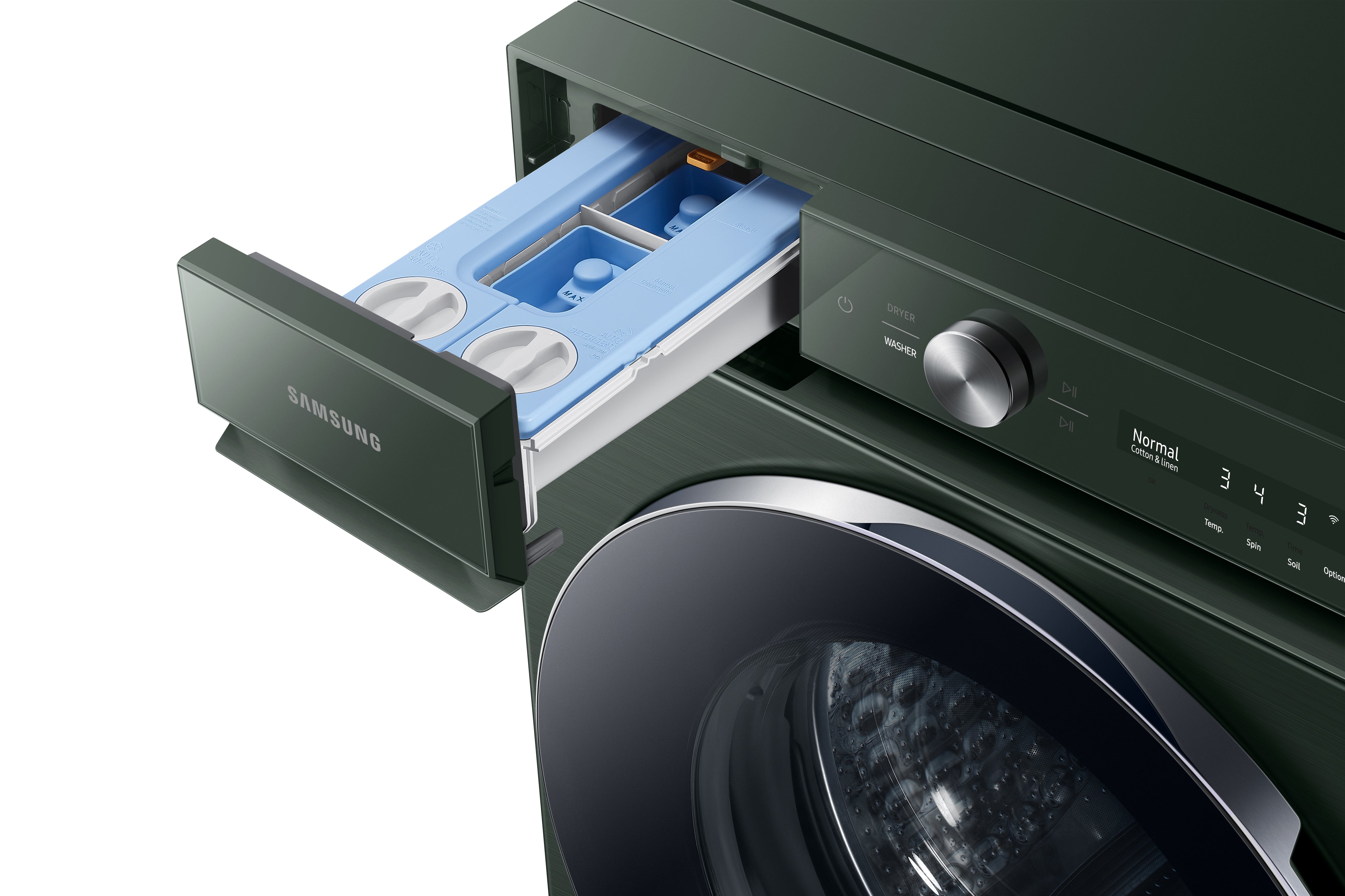 Samsung - 6.1 cu. Ft Front Load Washer in Green - WF53BB8900AGUS