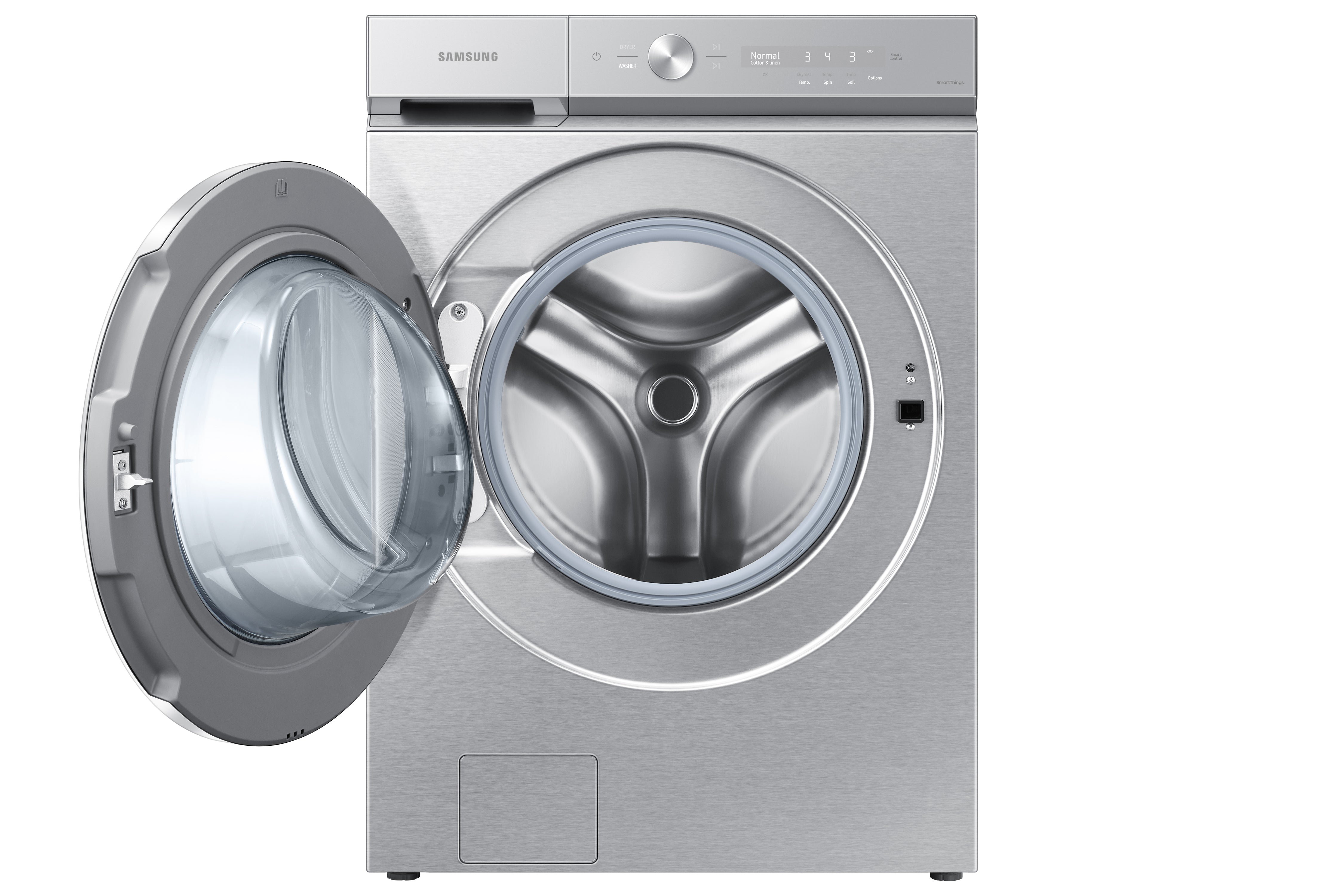Samsung - Bespoke 6.1 cu. Ft Front Load Washer in Silver - WF53BB8900ATUS