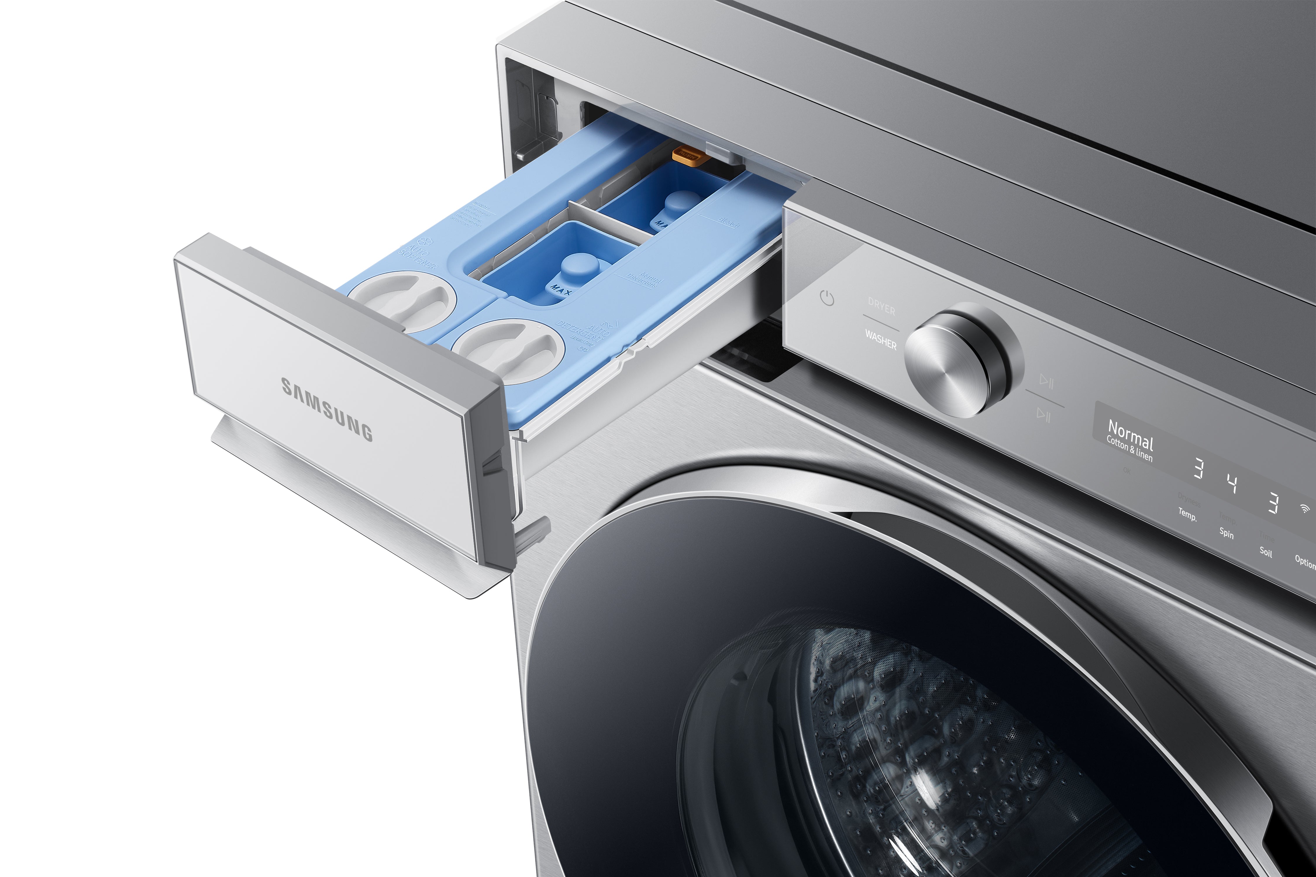 Samsung - Bespoke 6.1 cu. Ft Front Load Washer in Silver - WF53BB8900ATUS