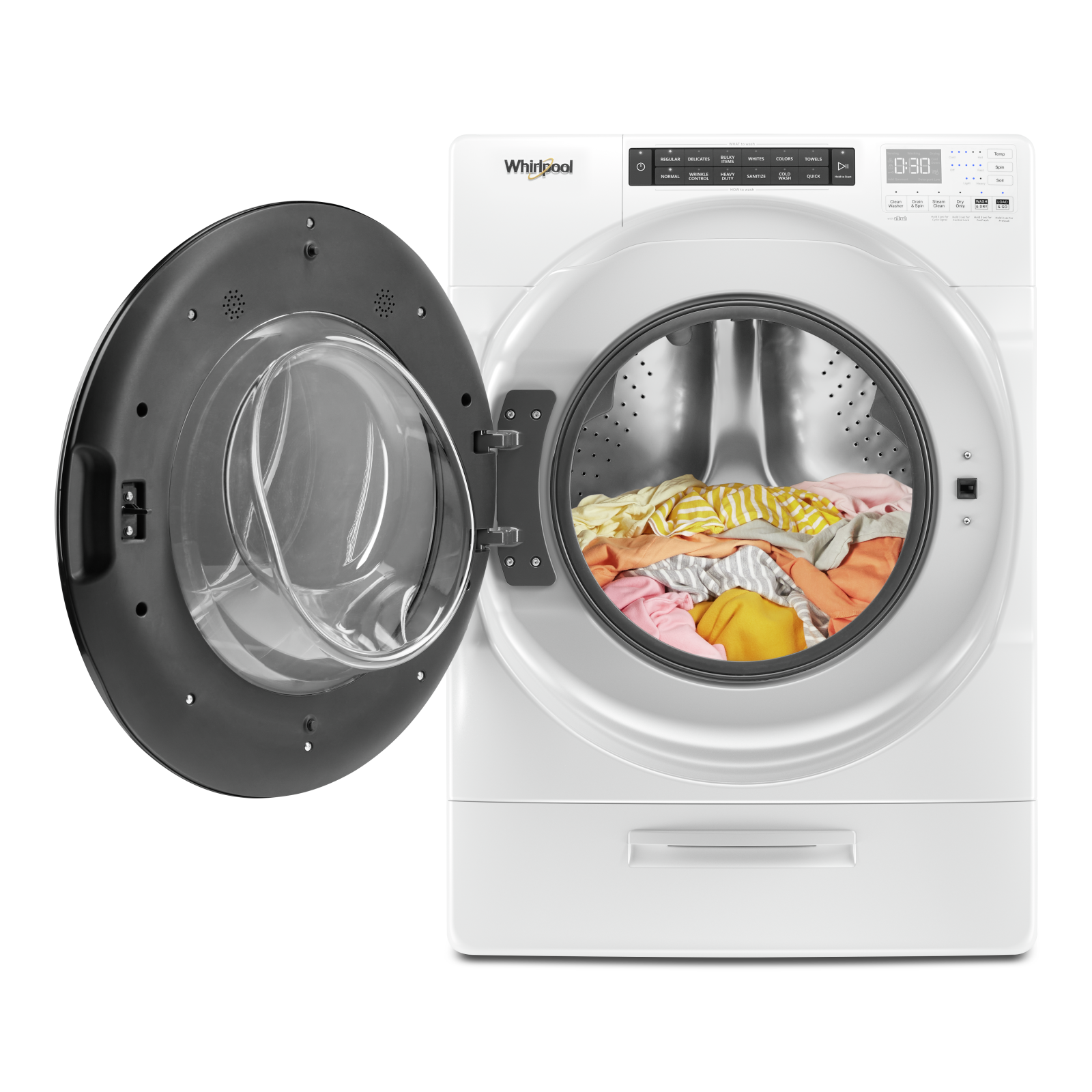 Whirlpool - 5.2 cu. Ft Front Load All In One Washer Dryer in White - WFC682CLW