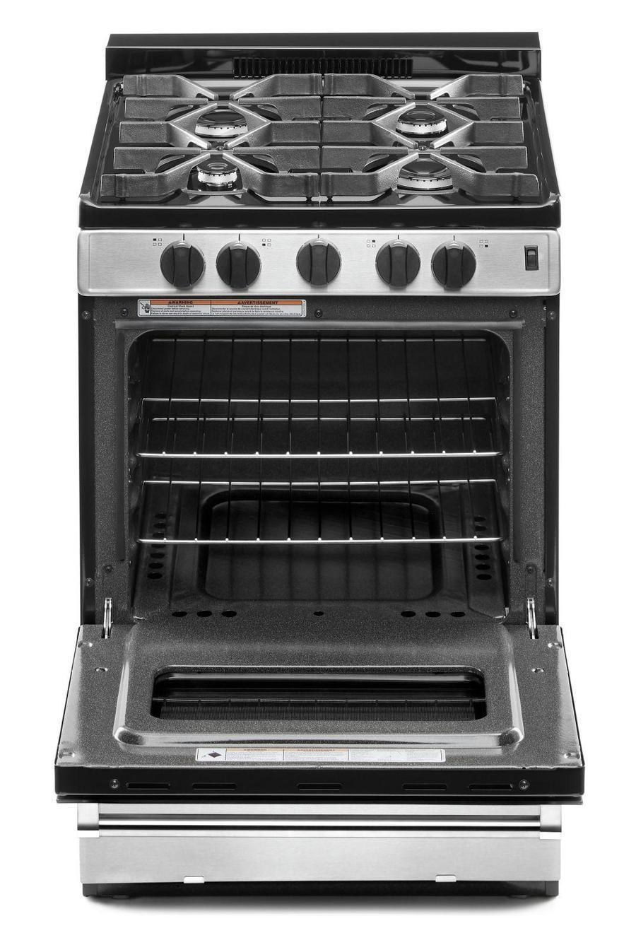Whirlpool - 2.96 cu. ft Gas Range in Stainless - WFG500M4HS