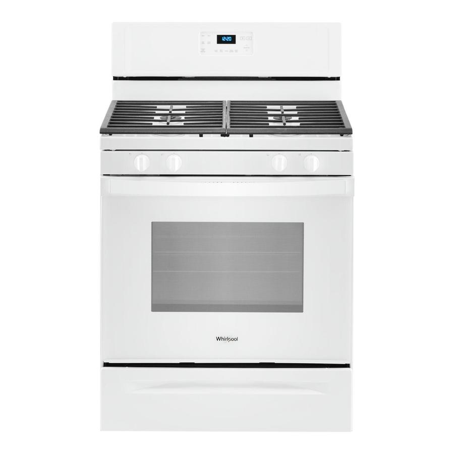 Whirlpool - 5 cu. ft Gas Range in White - WFG515S0JW