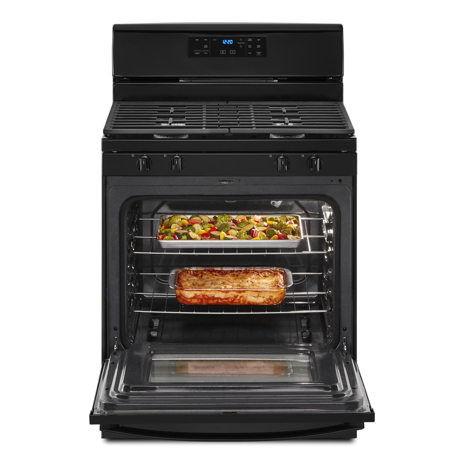 Whirlpool - 5 cu. ft Gas Range in Black - WFG515S0MB