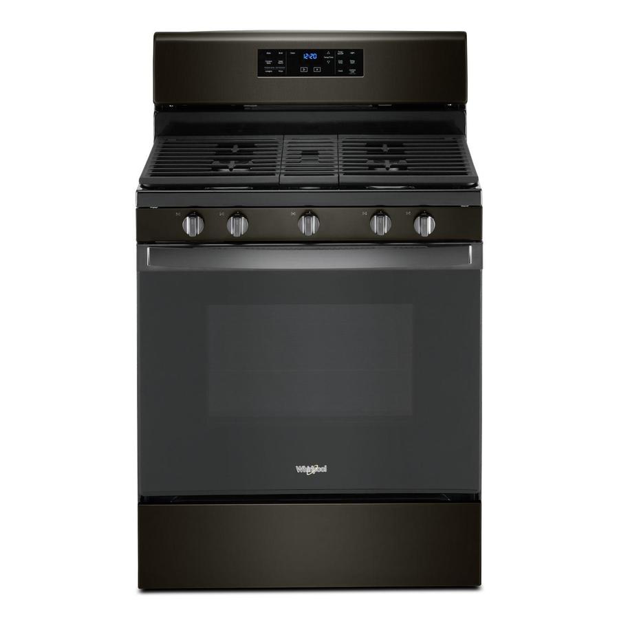 Whirlpool - 5 cu. ft Gas Range in Black Stainless - WFG535S0JV