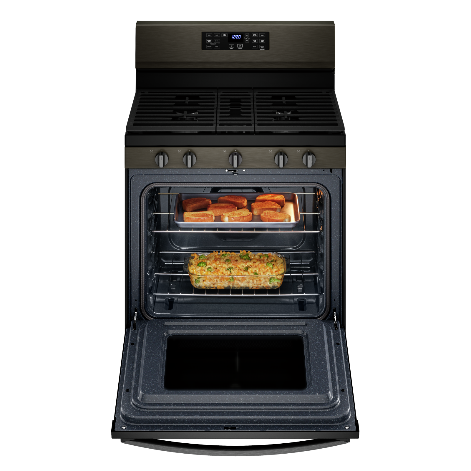 Whirlpool - 5 cu. ft Gas Range in Black Stainless - WFG550S0LV