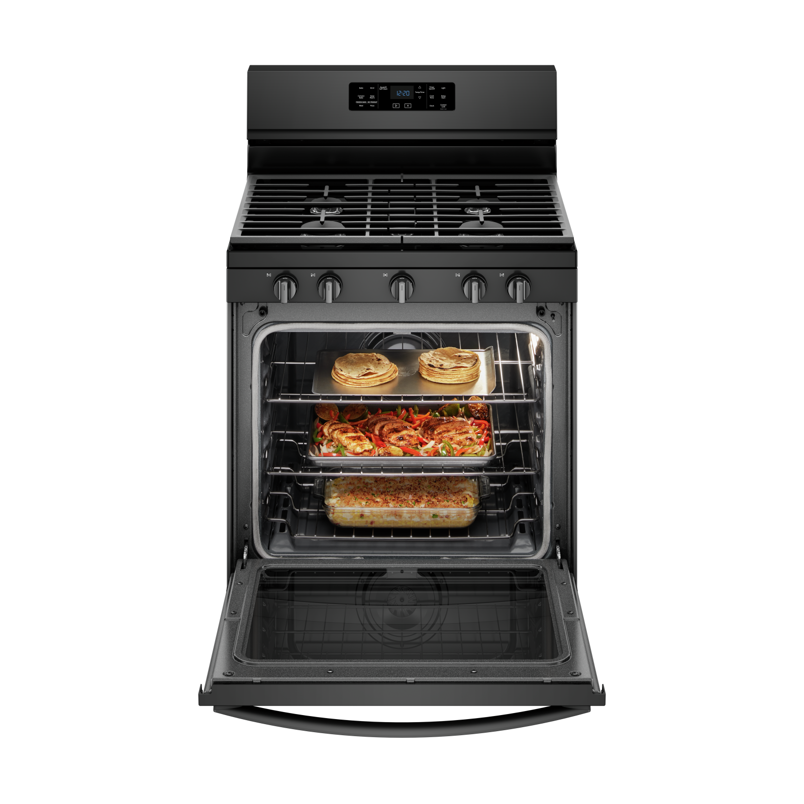 Whirlpool - 5.8 cu. ft Gas Range in Black - WFG775H0HB
