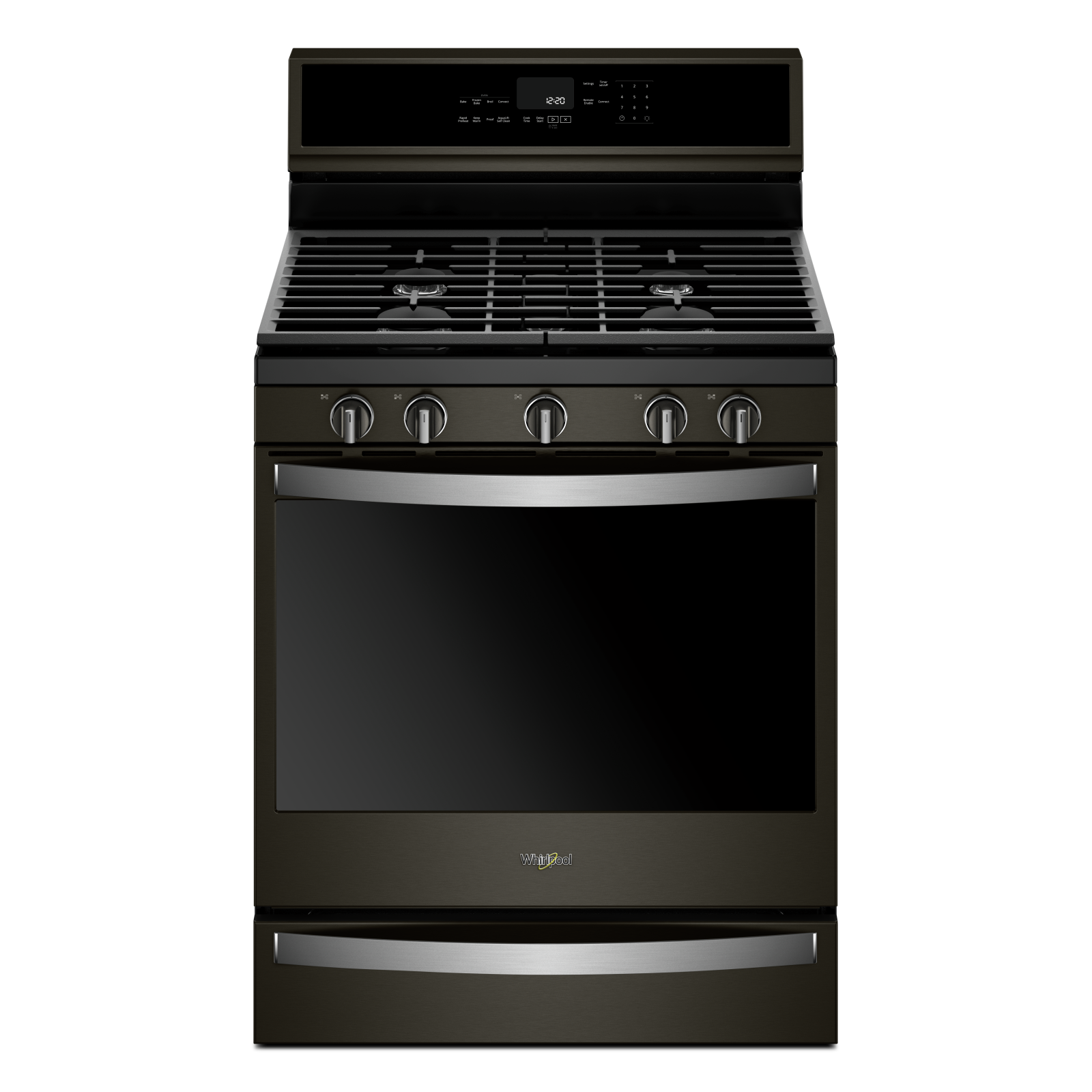 Whirlpool - 5.8 cu. ft Gas Range in Black Stainless - WFG975H0HV