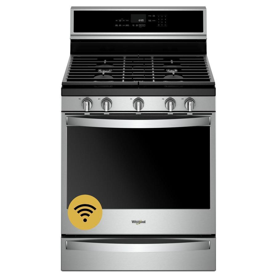 Whirlpool - 5.8 cu. ft Gas Range in Stainless - WFG975H0HZ