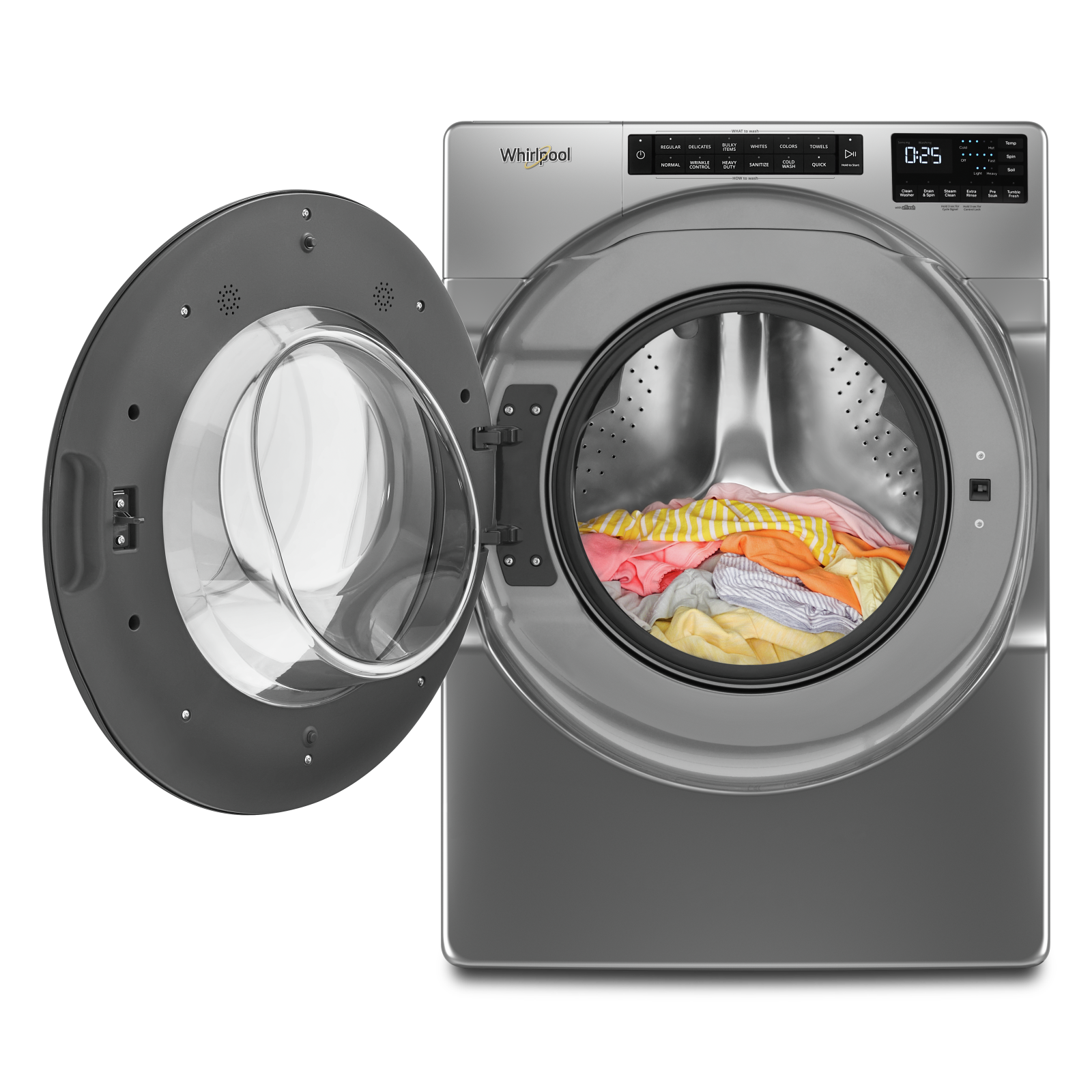 Whirlpool - 5.2 cu. Ft Front Load Washer in Grey - WFW5605MC