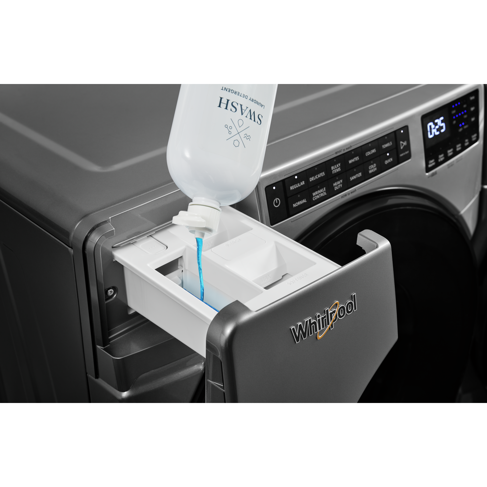 Whirlpool - 5.2 cu. Ft Front Load Washer in Grey - WFW5605MC