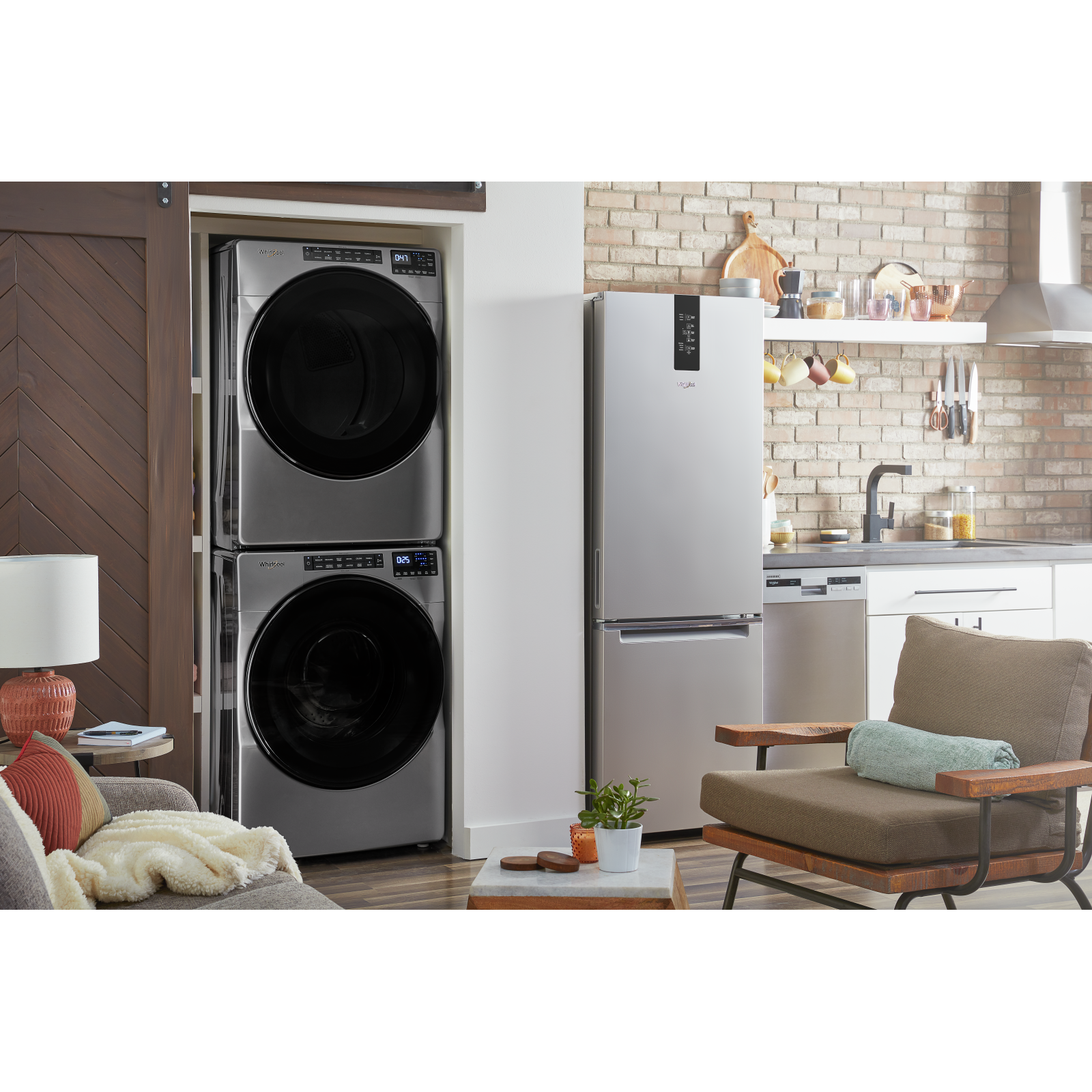 Whirlpool - 5.8 cu. Ft Front Load Washer in Grey - WFW6605MC