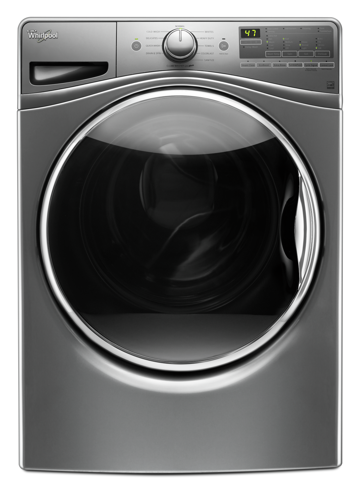 Whirlpool - 4.5 cu. Ft Front Load Washer in Silver - WFW85HEFC