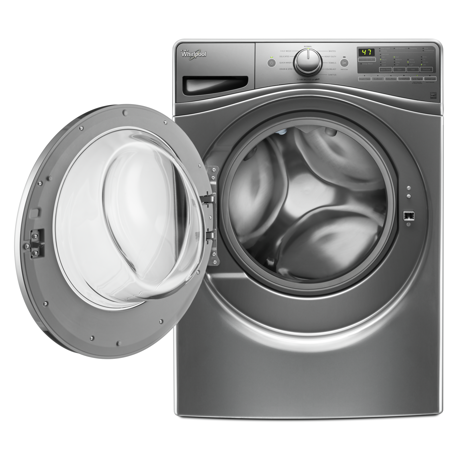 Whirlpool - 4.5 cu. Ft Front Load Washer in Silver - WFW85HEFC