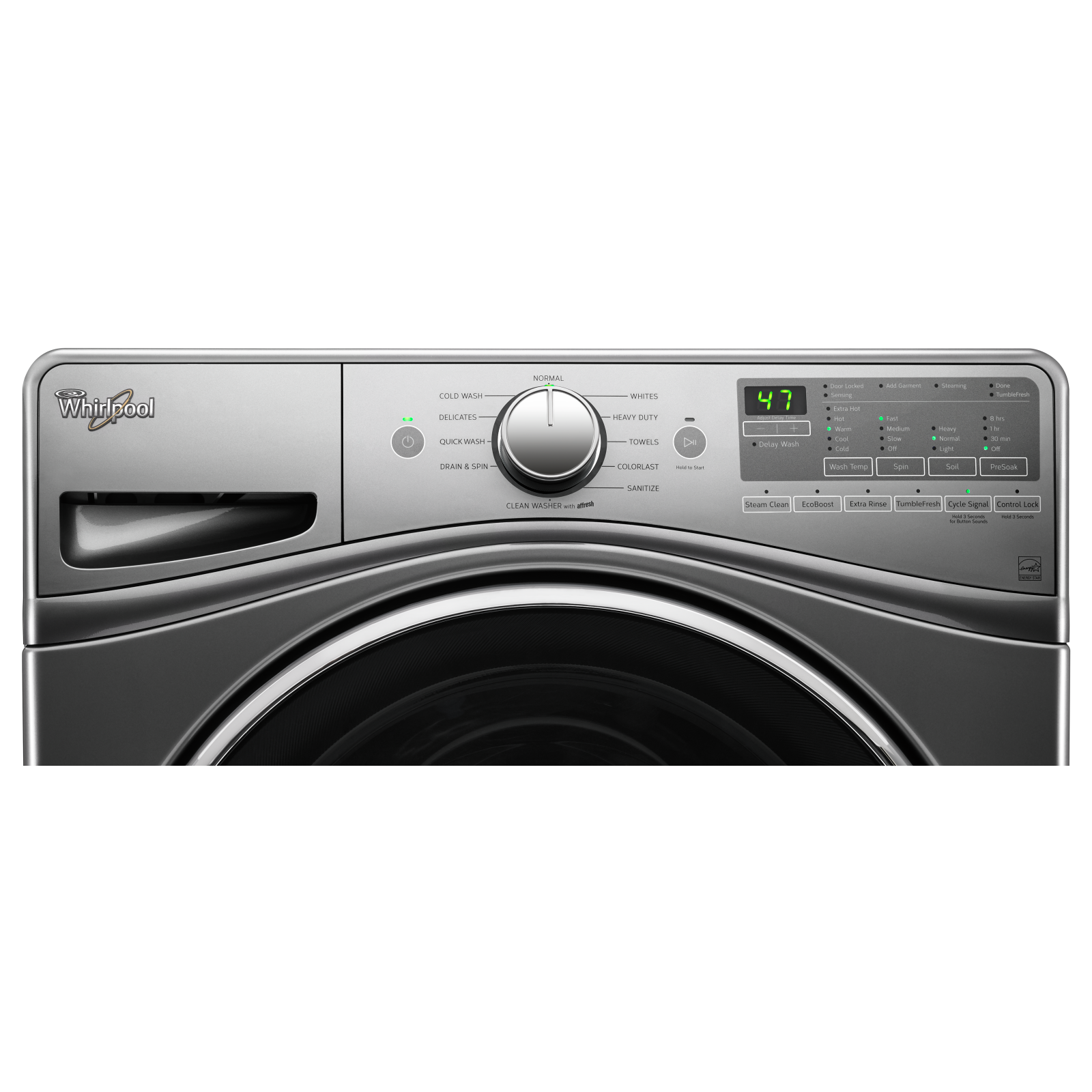 Whirlpool - 4.5 cu. Ft Front Load Washer in Silver - WFW85HEFC