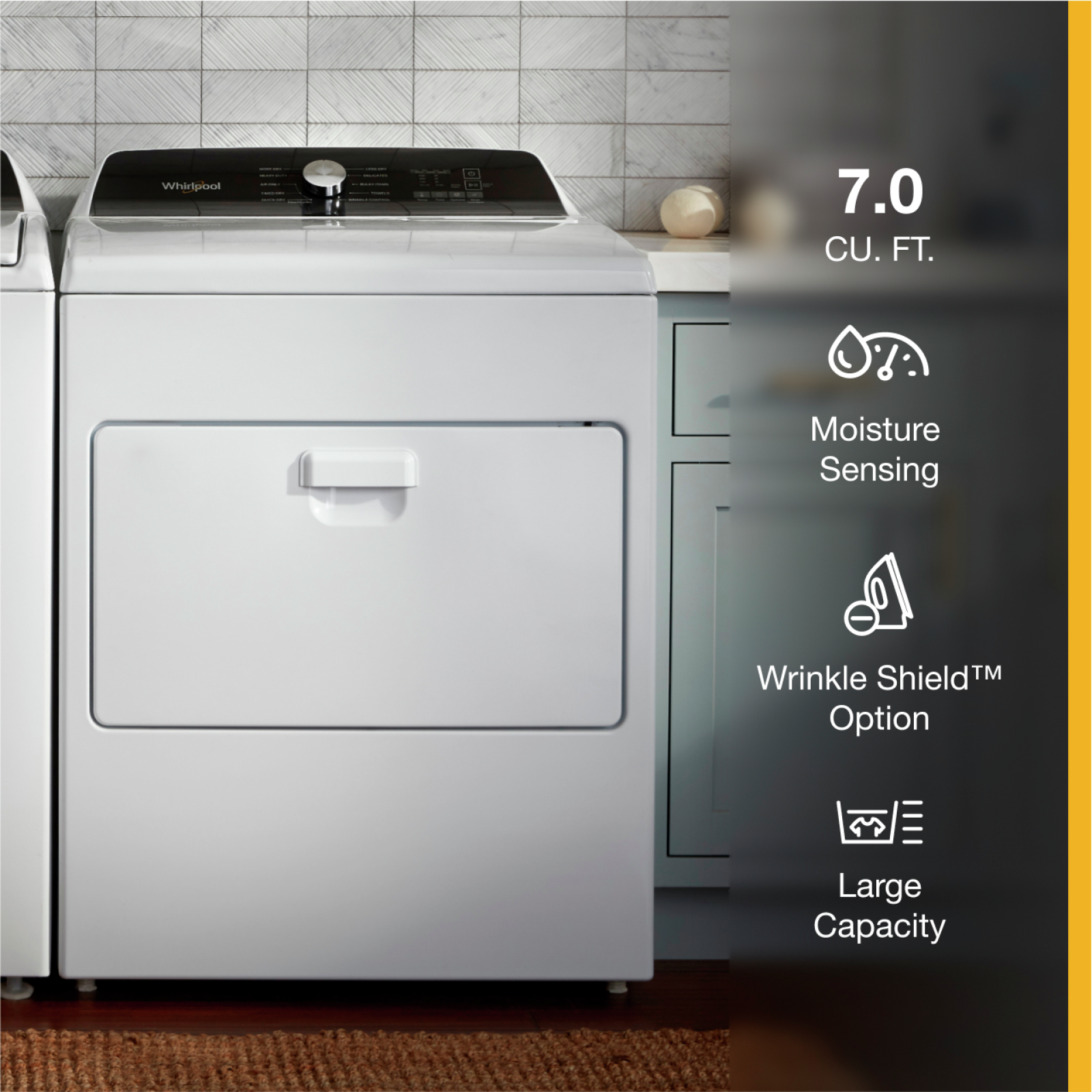 Whirlpool - 7 cu. Ft Gas Dryer in White - WGD5010LW