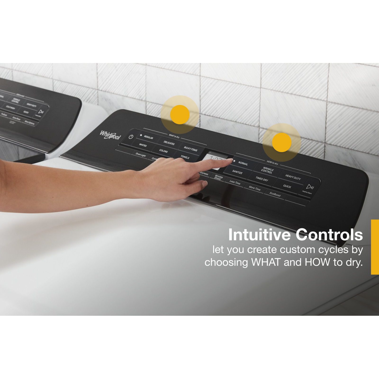 Whirlpool - 7.4 cu. Ft Gas Dryer in White - WGD5100HW