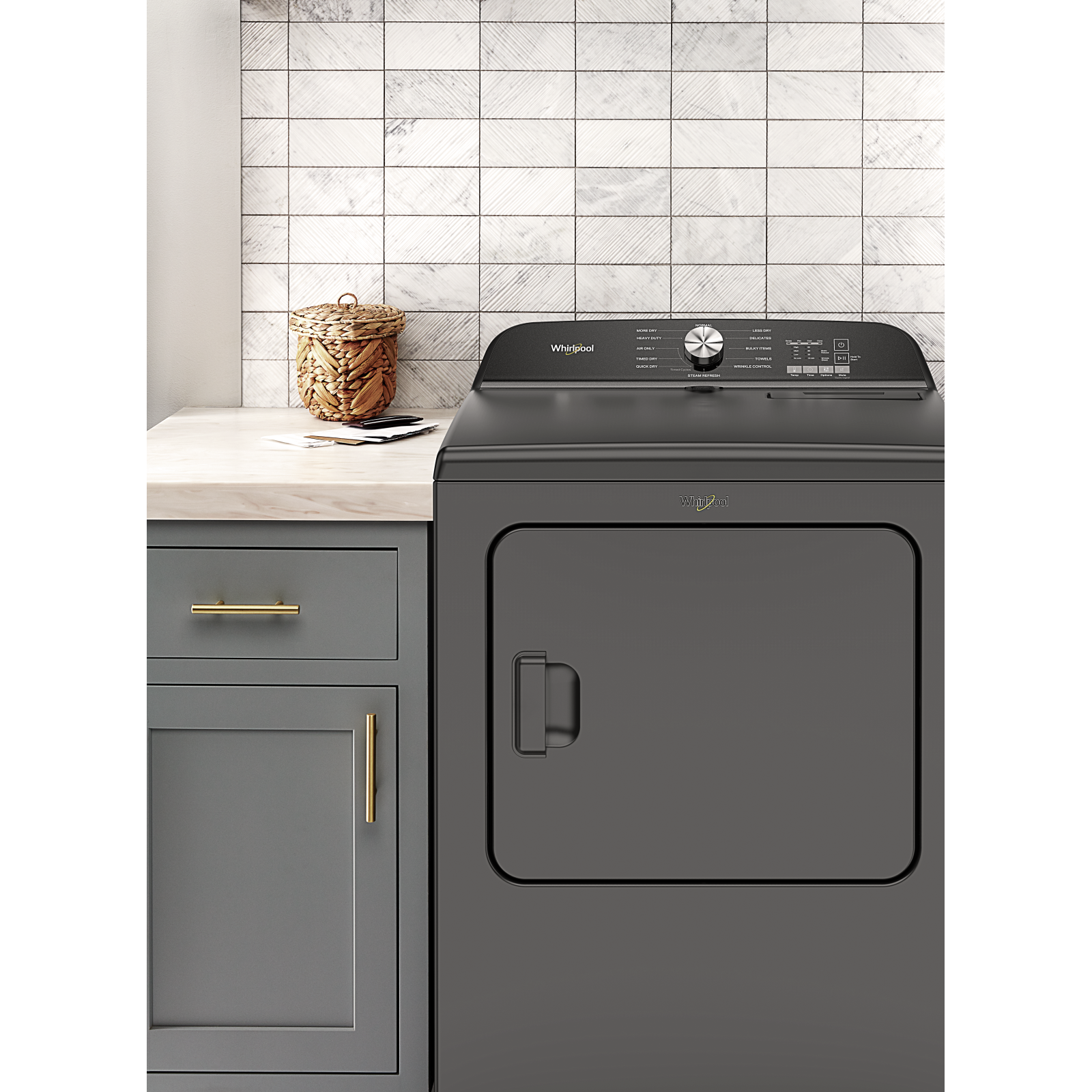 Whirlpool - 7 cu. Ft Gas Dryer in Black - WGD6150PB