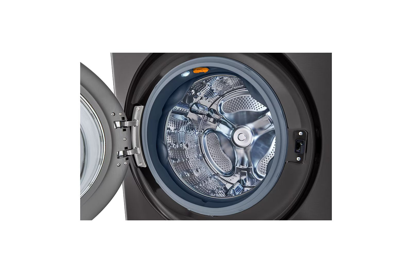 LG - 5.2 cu. Ft Washer and 7.4 Dryer Wash Tower in Black Stainless - WKGX201HBA