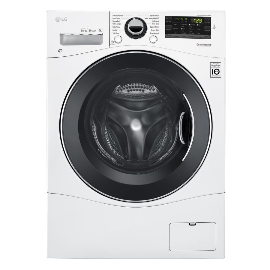 LG - 2.6 cu. Ft Compact Washer in White - WM1388HW