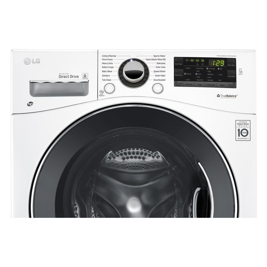 LG - 2.6 cu. Ft Compact Washer in White - WM1388HW