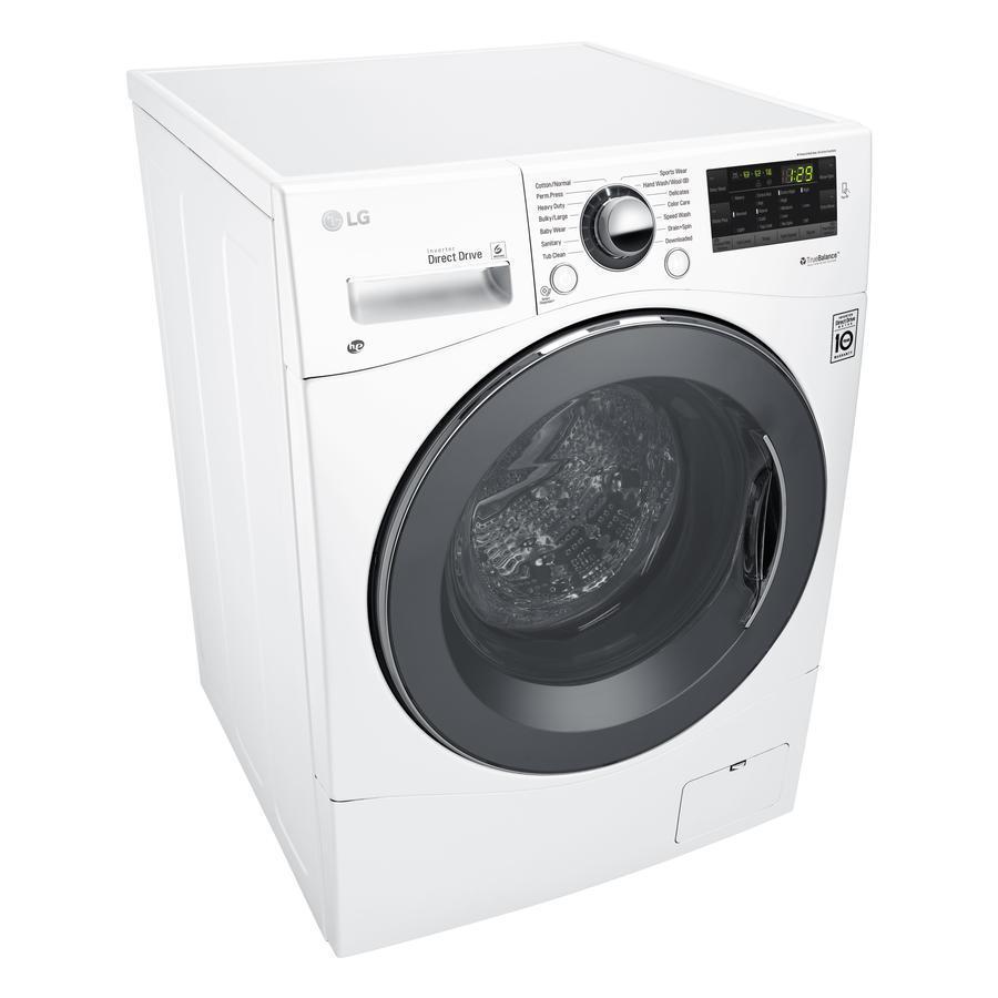 LG - 2.6 cu. Ft Compact Washer in White - WM1388HW