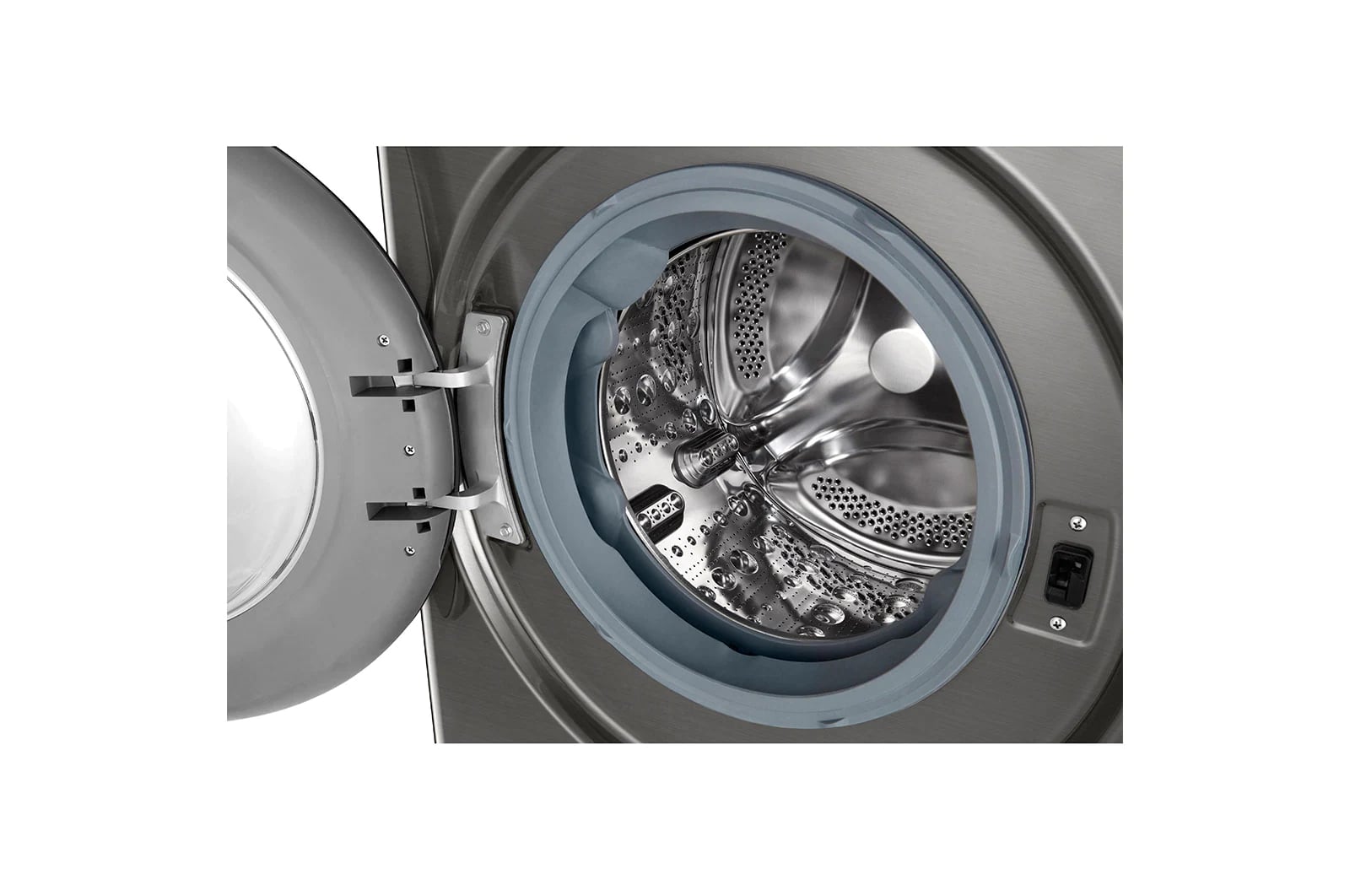 LG - 2.6 cu. Ft Front Load Washer in Platinum - WM1455HPA