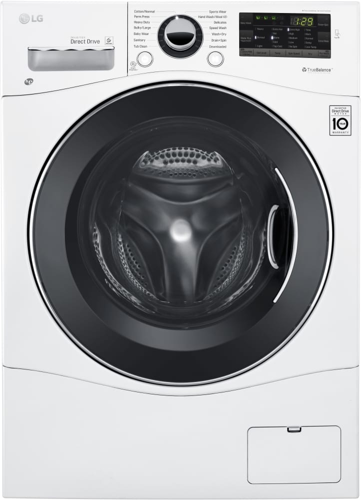 LG - 2.6 cu. Ft All-In-One Washer Dryer Combo in White - WM3488HW - WM3488HW
