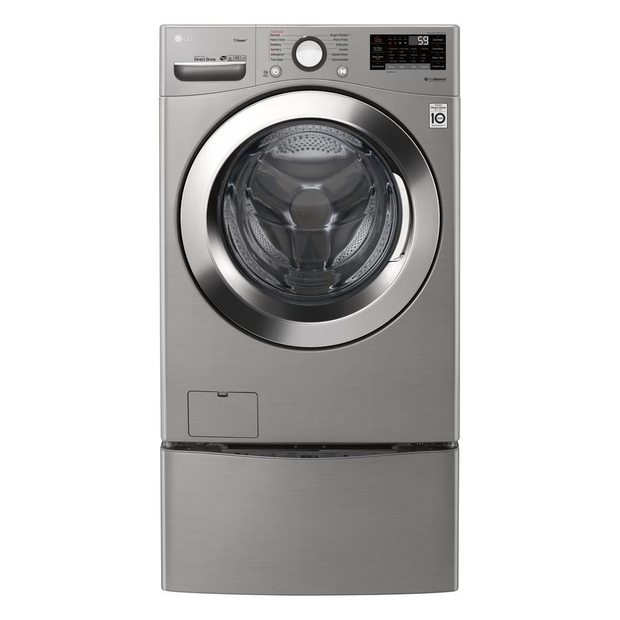 LG - 5.2 cu. Ft Front Load Washer in Stainless - WM3700HVA