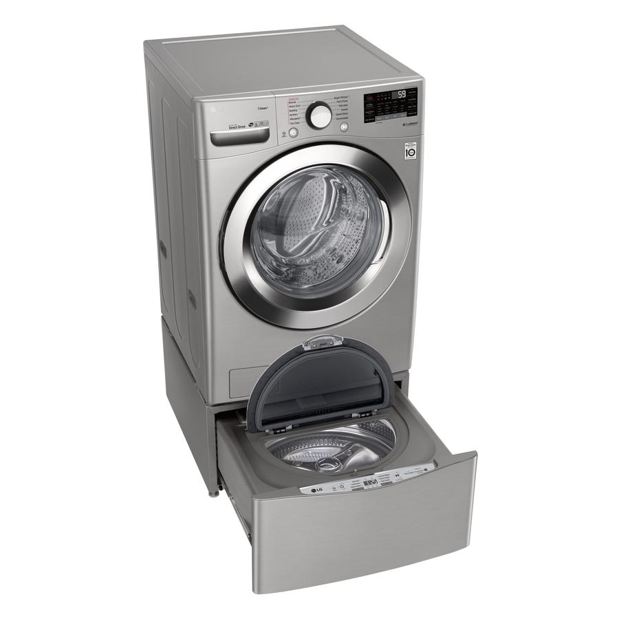 LG - 5.2 cu. Ft Front Load Washer in Stainless - WM3700HVA