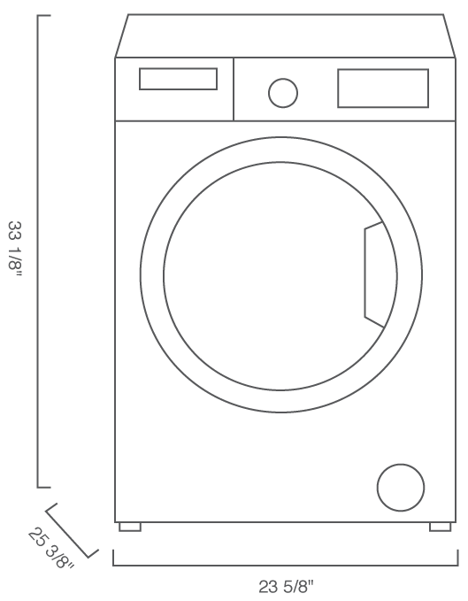 Bloomberg - 2.5 cu. Ft Front Load Washer in White - WM98220SX2