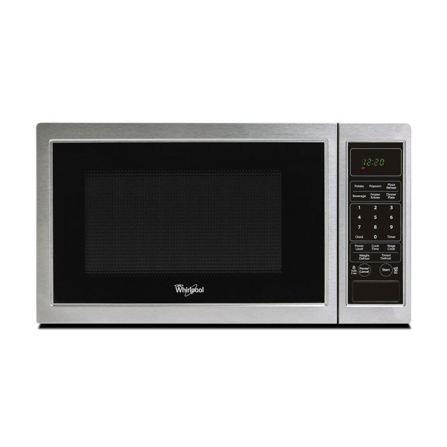 Whirlpool - 0.9 cu. Ft Counter top Microwave in Black Stainless - WMC11009AS