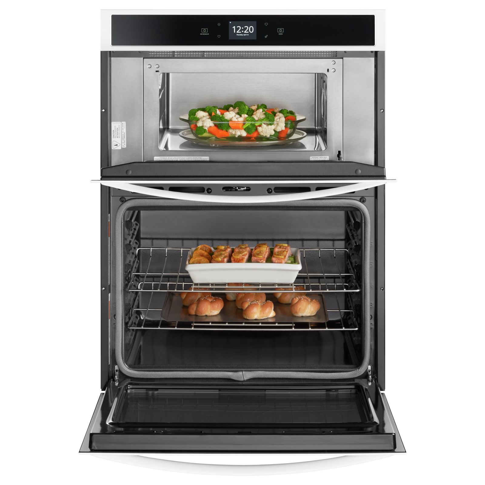 Whirlpool - 6.4 cu. ft Combination Wall Oven in White - WOC54EC0HW