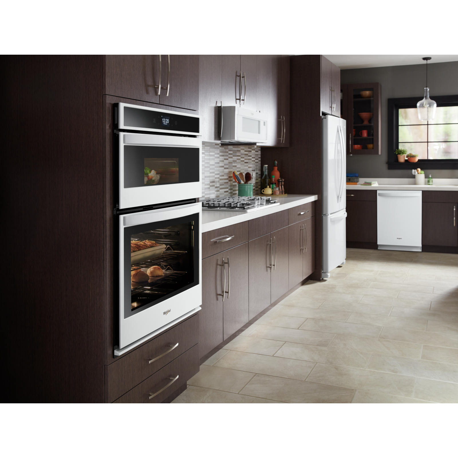 Whirlpool - 6.4 cu. ft Combination Wall Oven in White - WOC54EC0HW