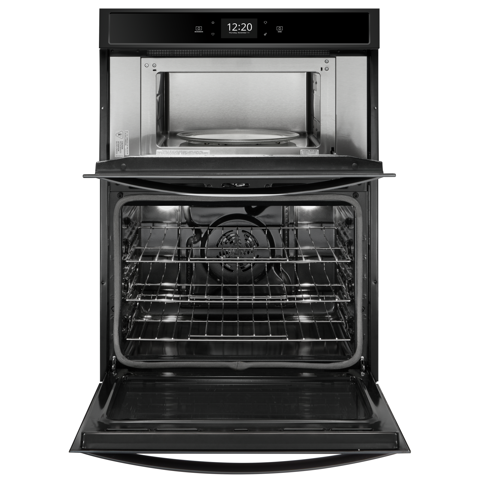 Whirlpool - 6.4 cu. ft Combination Wall Oven in Black - WOC75EC0HB