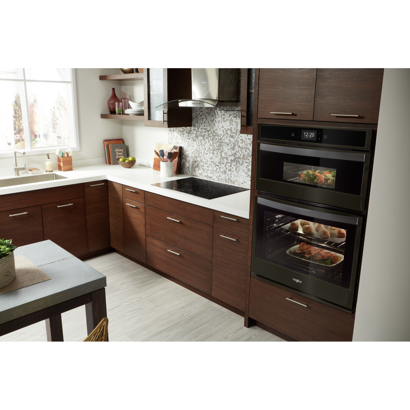 Whirlpool - 5.7 cu. ft Combination Wall Oven in Black Stainless - WOC75EC7HV