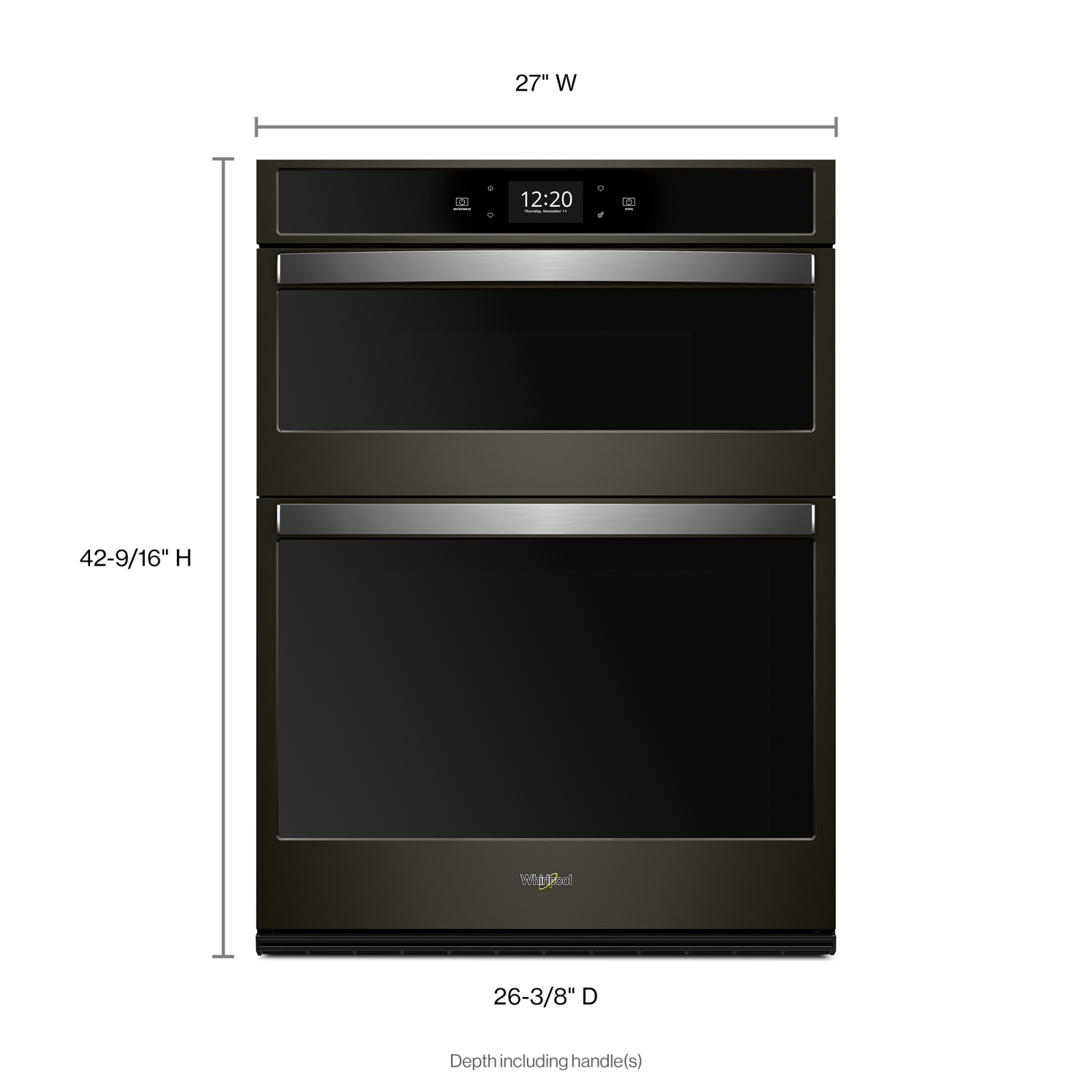 Whirlpool - 5.7 cu. ft Combination Wall Oven in Black Stainless - WOC75EC7HV