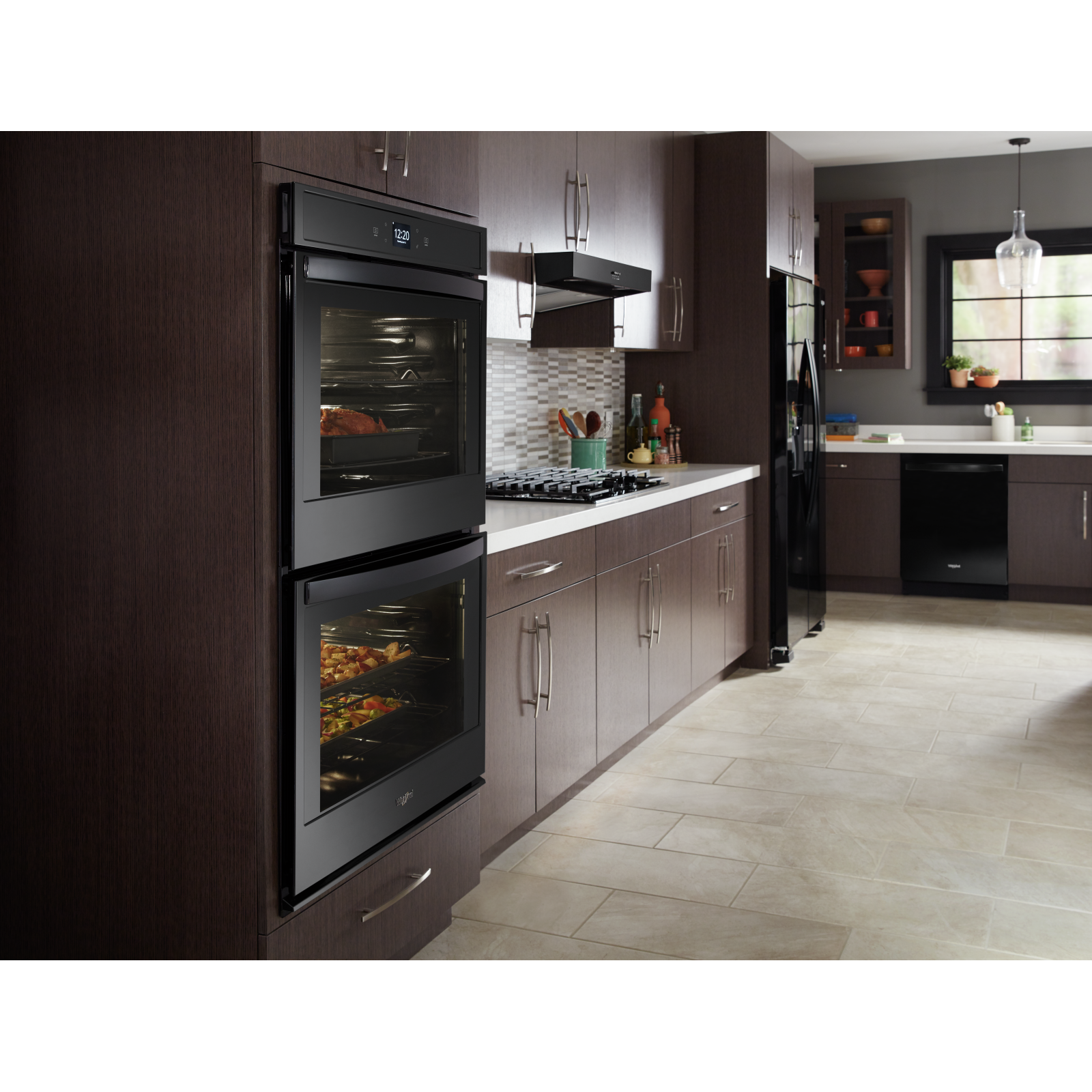 Whirlpool - 10 cu. ft Double Wall Oven in Black - WOD51EC0HB