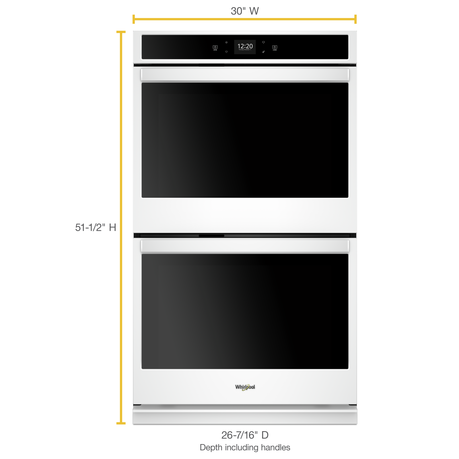 Whirlpool - 10 cu. ft Double Wall Oven in White - WOD51EC0HW