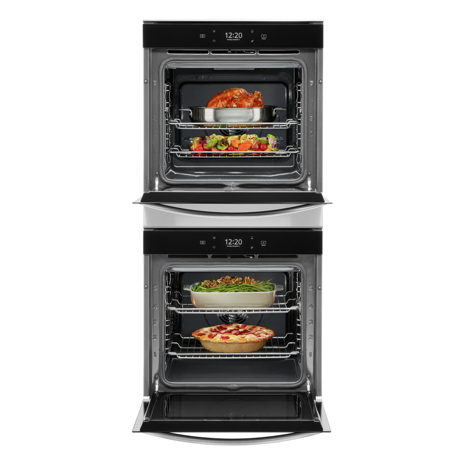 Whirlpool - 5.8 cu. ft Double Wall Oven in Stainless - WOD52ES4MZ