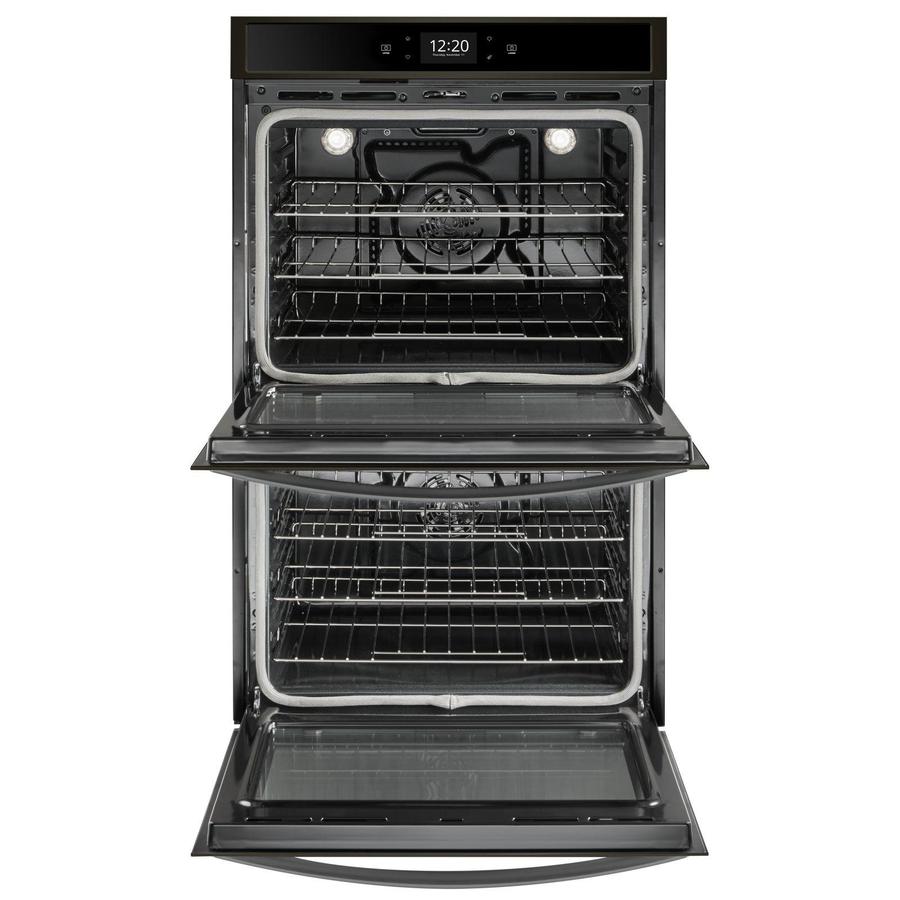 Whirlpool - 8.6 cu. ft Double Wall Oven in Black Stainless - WOD77EC7HV