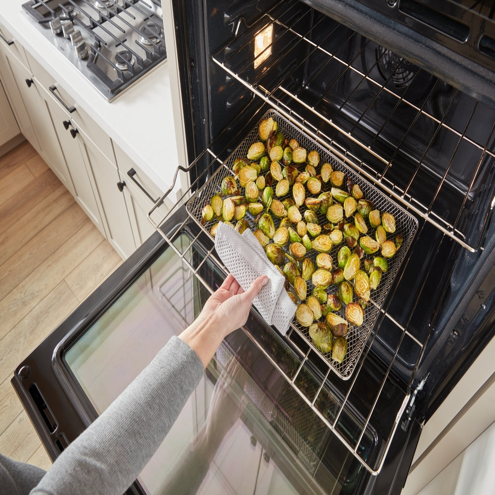 Whirlpool - 5.7 cu. ft Combination Wall Oven in Black - WOEC5027LB