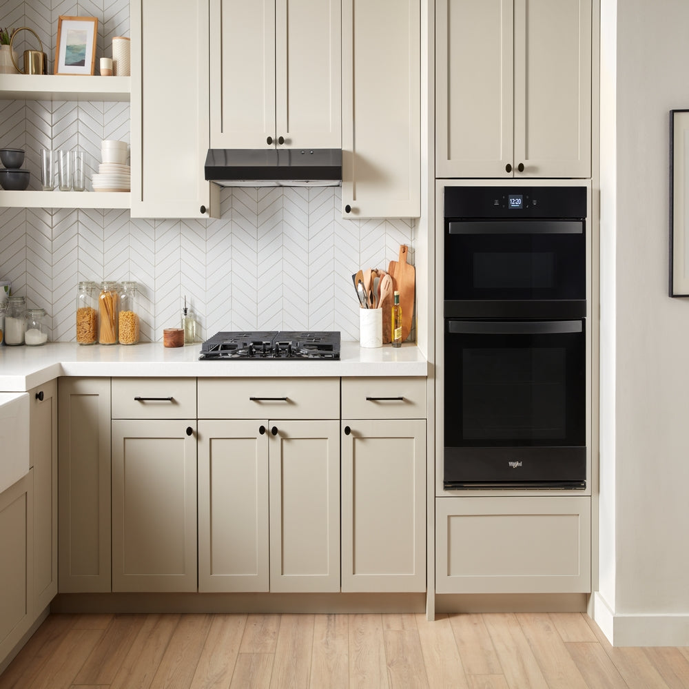 Whirlpool - 6.4 cu. ft Combination Wall Oven in Black - WOEC5030LB