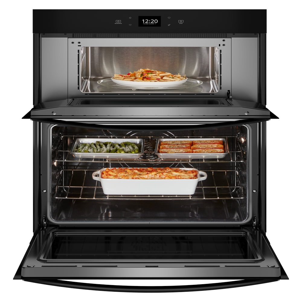 Whirlpool - 6.4 cu. ft Combination Wall Oven in Black - WOEC5030LB