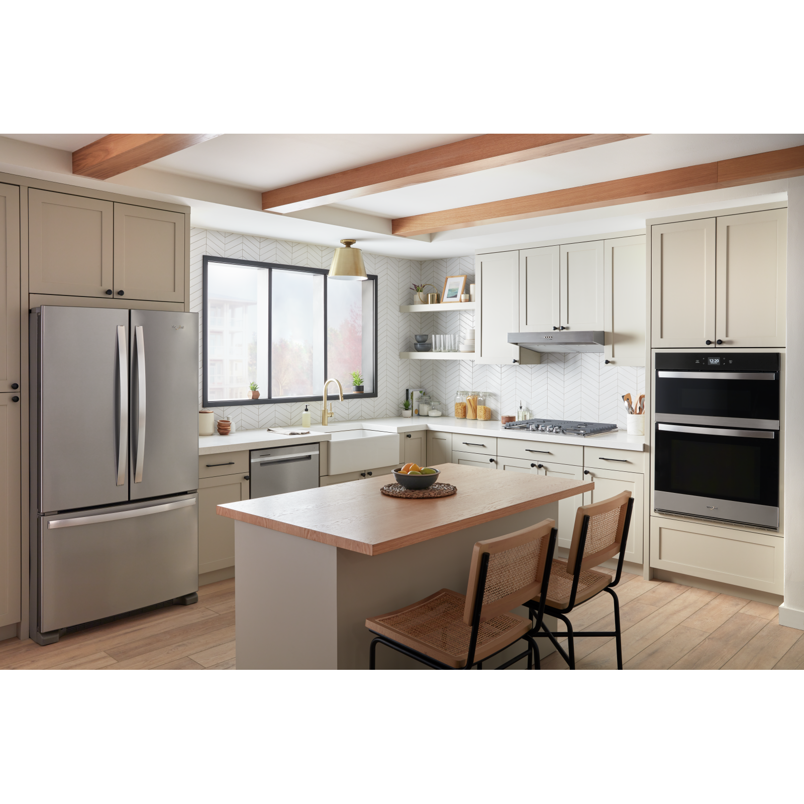 Whirlpool - 6.4 cu. ft Combination Wall Oven in Stainless - WOEC5030LZ