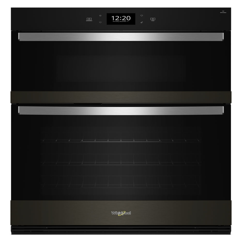 Whirlpool - 6.4 cu. ft Combination Wall Oven in Black Stainless - WOEC7030PV