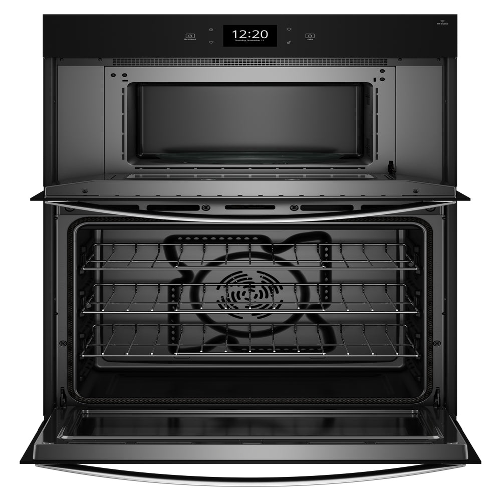 Whirlpool - 6.4 cu. ft Combination Wall Oven in Black Stainless - WOEC7030PV