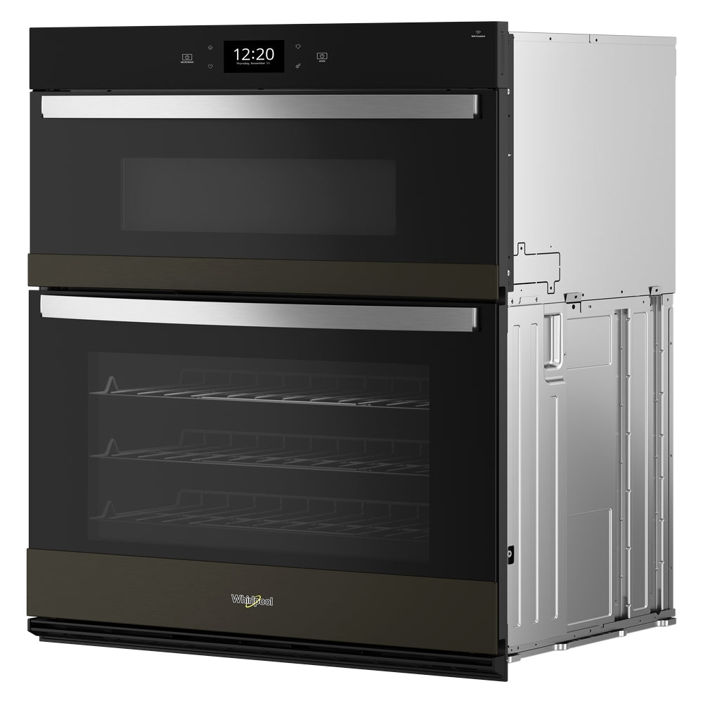 Whirlpool - 6.4 cu. ft Combination Wall Oven in Black Stainless - WOEC7030PV