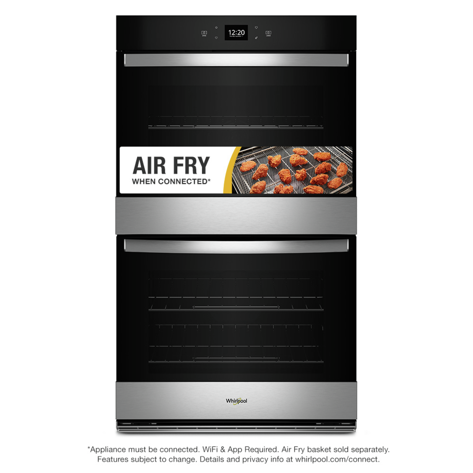 Whirlpool - 8.6 cu. ft Double Wall Oven in Stainless - WOED5027LZ