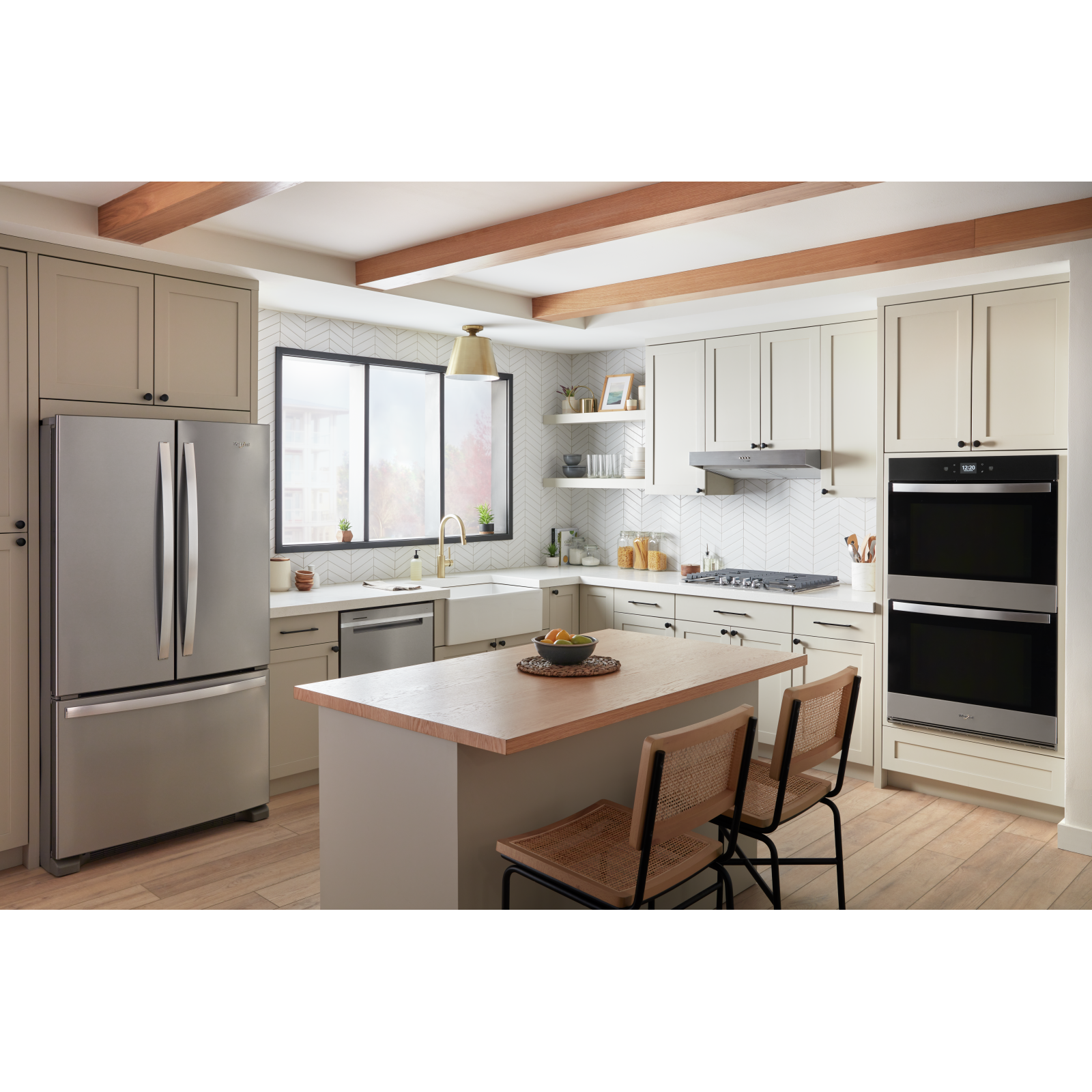 Whirlpool - 10 cu. ft Double Wall Oven in Stainless - WOED5030LZ